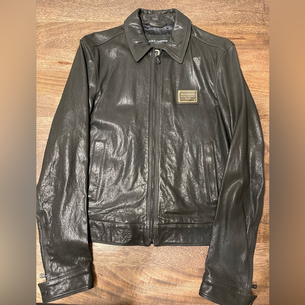 *BRAND NEW* vintage Dolce & Gabbana leather jacket